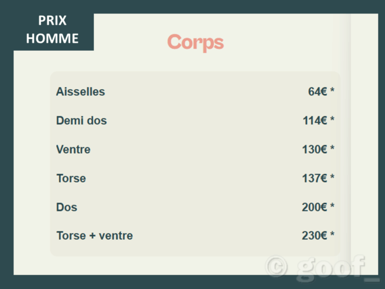 prix epilation laser homme bordeaux